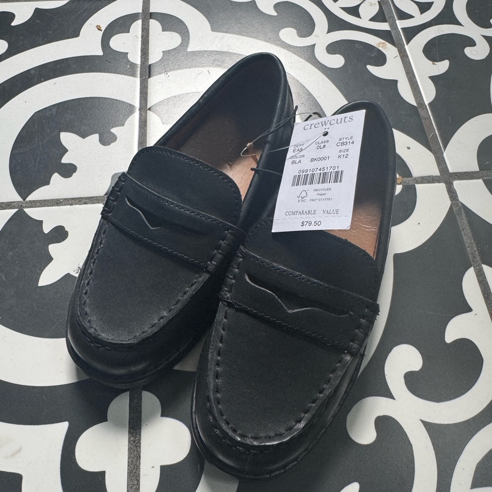 J. Crew Black Kids Dress Loafers